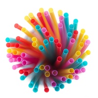 Colored drinking straws