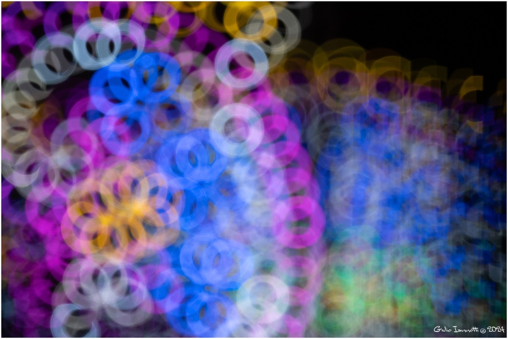 Circles of city lights